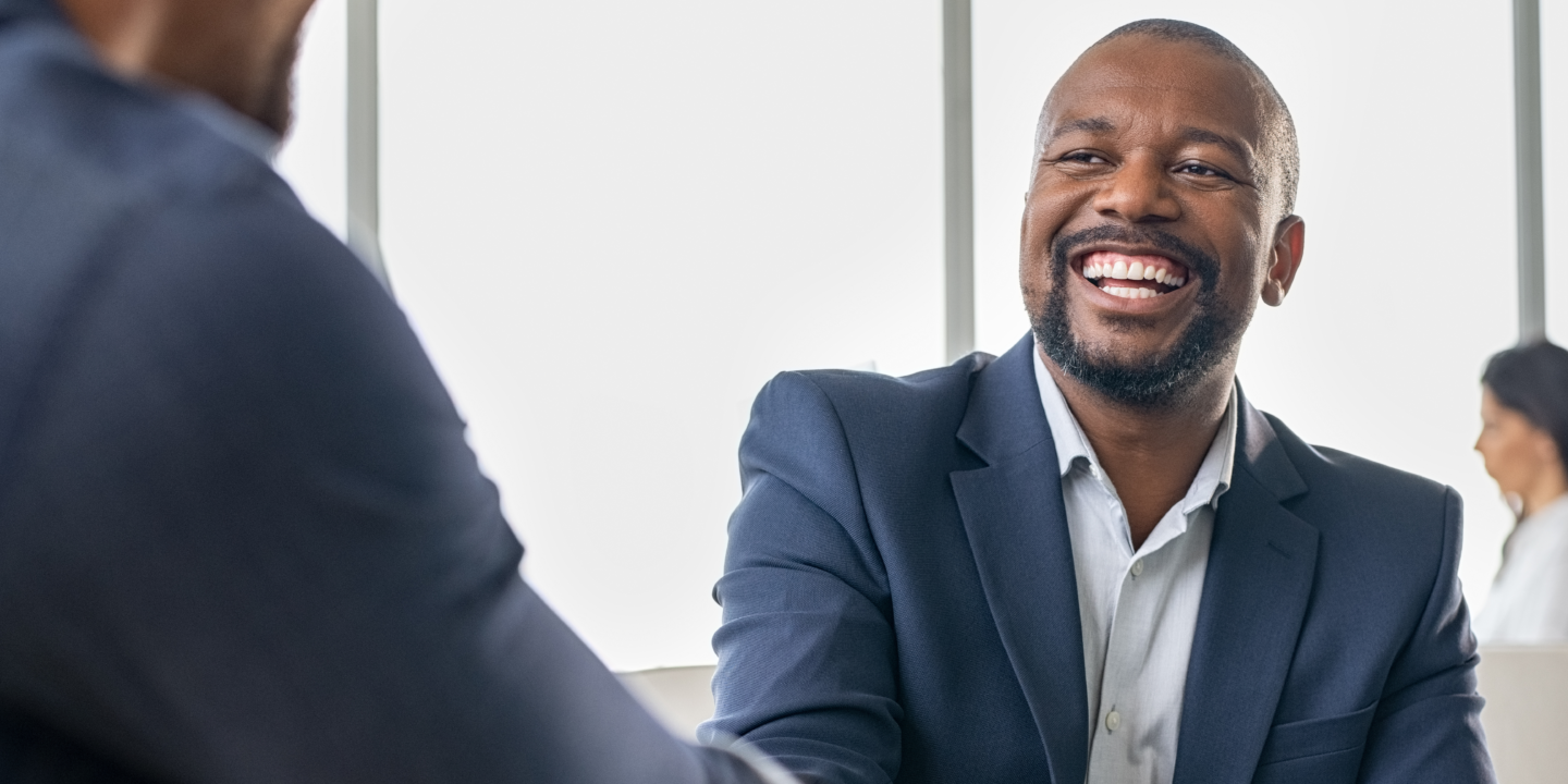 A man smiling