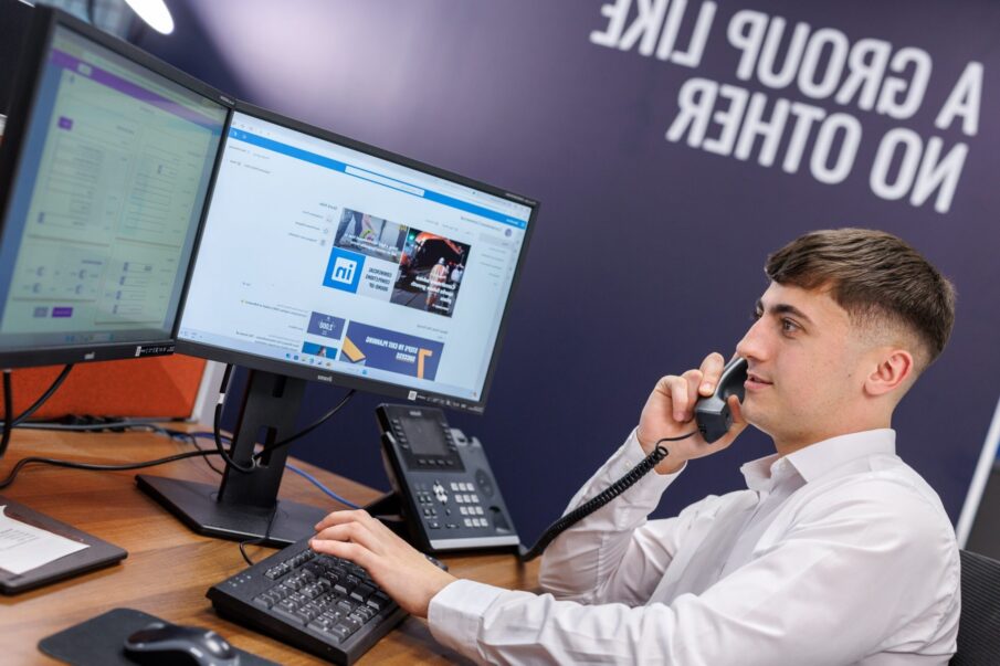 Ben Gauci, our Commercial Manager on the phone